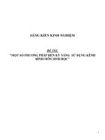 SKKN một số phương pháp rèn kỹ năng sử dụng kênh hình môn Sinh học Trường Mẫu giáo 195