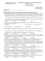 đề thi thử lần 1 trường thpt văn giang