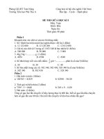 đề thi môn toán giữa kì 2