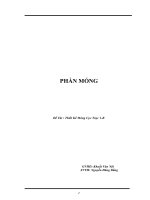Đồ án thiết kế móng cọc trục 1-B, Công trình dùng làm ký túc xá cho sinh viên, kết cấu nhà khung BTCT toàn khối, tiết diện cột 600 x 600mm