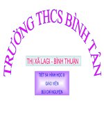 HÌNH HỌC 9 TIẾT 54