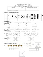 Đề thi cuối kì 1- Môn Toán