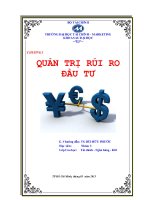 Tiểu Luận: Quản Trị Rùi Ro Đầu Tư
