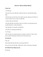 BÀI 29: Thấu kính mỏng