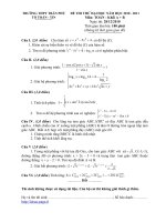 Đề thi thử đại học năm 2011 môn Toán - THPT Trần Phú