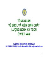 tổng quan về đảm bảo chất lượng và kiểm định chất lượng giáo dục đại học và tccn ở việt nam
