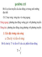 Bài giảng vật lý A3 phần Sóng cơ