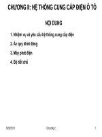 Bài giảng trang bị điện ô tô   chương 2  hệ thống cung cấp điện ô tô