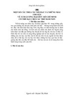 sáng kiến kinh nghiệm MỘT SỐ CÂU THƠ, CÂU NÓI HAY VÀ NHỮNG MẨU CHUYỆN  VỀ TẤM GƯƠNG ĐẠO ĐỨC HỒ CHÍ MINH  CÓ THỂ DẠY CHO CÁC TRẺ MẦM NON