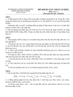 Đề khảo sát chất lượng lần 1 Hóa 12