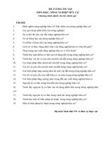 ĐỀ cương ôn tập nông nghiệp hữu cơ