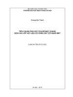 LUẬN án TIẾN sĩ cơ học tiêu chuẩn phá hủy của bề mặt chung giữa hai lớp vật liệu có chiều dày cỡ nanô mét