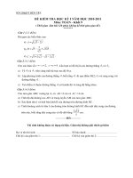 Dề thi HK-I năm học 2010-2011 có đáp án