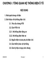 Bài giảng trang bị điện ô tô   chương 1  tổng quan hệ thống điện ô tô