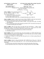 Đề thi vật lý lớp 10 chuyên có đáp án