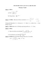 Đề thi và đáp án môn toán cao cấp A1