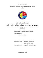 bài giảng kê toán tài chính doanh nghiệp