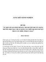 VỀ MỘT SỐ GIẢI PHÁP ĐỂ ĐẨY NHANH TIẾN ĐỘ XÂY DỰNGTRƯỜNG HỌC ĐẠT CHUẨN QUỐC GIA TRÊN ĐỊA BÀN HUYỆNTRẦN VĂN THỜI, TỈNH CÀ MAU