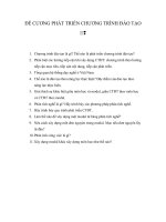 ĐỀ CƯƠNG PHÁT TRIỂN CHƯƠNG TRÌNH ĐÀO TẠO
