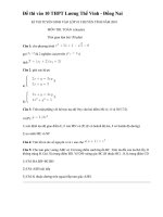 Đề thi lớp 10 THPT Lương Thế Vinh