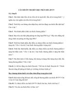 CÂU hỏi ôn THI hết học PHẦN NÔNG dược BVTV