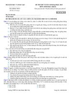 Đề thi thử đại học môn sinh học khối b năm 2015