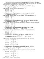 Công thức giải nhanh bài tập trắc nghiệm hóa học.