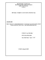 Tiểu Luận: Thực Trạng Và Thẩm Định Cho Vay Dài Hạn Tại Ngân Hàng Tmcp Ngoại Thương Việt Nam – Chi Nhánh Bình Dương