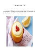 Cách làm bánh flan cam