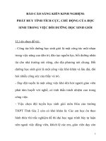 báo cáo phát huy tính tích cực, chủ động của học sinh trong việc bồi dưỡng học sinh giỏi