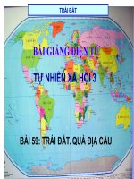 BÀI 59_TRÁI ĐẤT. QUẢ ĐỊA CẦU
