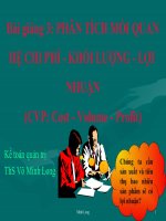 Bài giảng kế toán quản trị  bài 3   ths  võ minh long