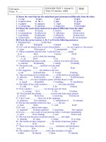 De Kiem tra so 3(odd) (unit 6&7) Anh 9