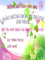 Giáo án: Âm nhạc - Hát, múa: 