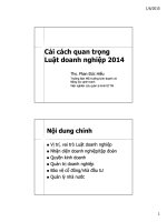 Giáo trình cải cách quan trọng luật doanh nghiệp 2014, đại học kinh tế quốc dân