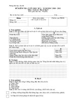 de thi dia li - lich su lop 4