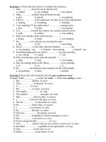 Bài tập - Past continuous tense