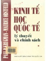 Kinh tế học quốc tế - Lý thuyết và chính sách. Tập 1. Những vấn đề về thương mại quốc tế