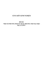 SKKN Một số phương pháp sử dụng phương tiện dạy học Địa lí lớp 8