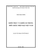 luận văn đại học hằng hải KHỐI THỰC VÀ KHỐI ẢO TRONG ĐIÊU KHẮC HIỆN ĐẠI VIỆT NAM