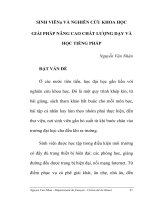 Tiểu Luận Sinh viên và nghiên cứu khoa học giải pháp nâng cao chất lượng dạy và học tiếng pháp