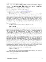 NHU CẦU CHĂM SÓC, PHỤC HỒI CHỨC NĂNG CỦA BỆNH NHÂN TAI BIẾN MẠCH MÁU NÃO KHI XUẤT VIỆN TẠI BỆNH VIỆN LÃO KHOA TRUNG ƯƠNG