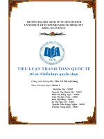 tiểu luận thanh toán quốc tế chiến lược quyền chọn
