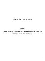 SKKN Hiệu trưởng với công tác xã hội hóa giáo dục tại Trường TH Vĩnh Trường