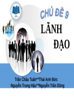 Tiểu luận môn Nghệ thuật lãnh đạo chủ đề PHONG CÁCH LÃNH ĐẠO