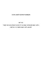 SKKN Một số giải pháp giảm tỷ lệ học sinh bỏ học giữa chừng và trốn học giữa buổi