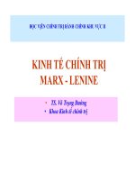 Bài giảng kinh tế chính trị marx   lenine   TS  võ trọng đường