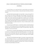 Tiểu luận luật kinh tế Các điều kiện để đăng ký thành lập doanh nghiệp