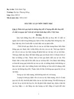 bài tiểu luận triết học