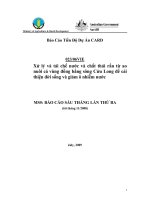 Dự án nghiên cứu nông nghiệp  xử lý và tái chế nước và chất thải rắn từ ao nuôi cá vùng đồng bằng sông cửu long để cải thiện đời sống và giảm ô nhiễm nước  MS5
